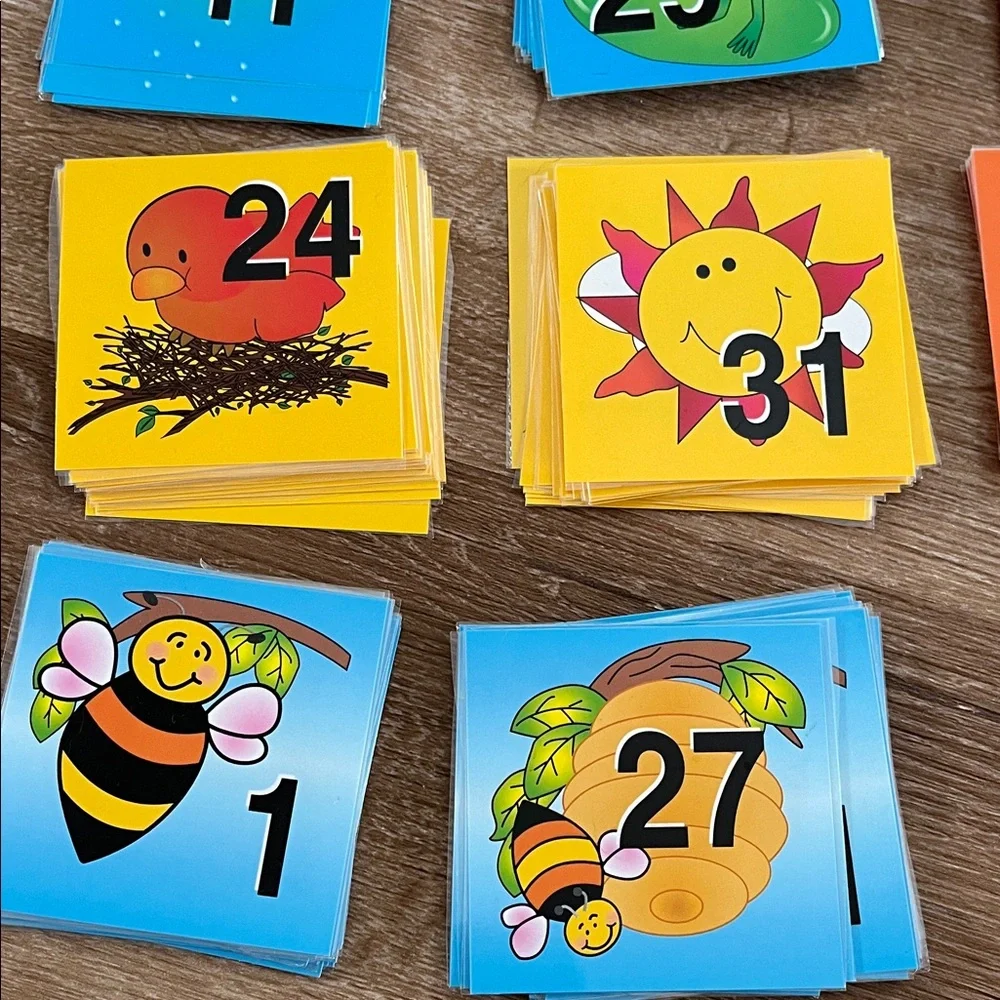 Monthly Numbers for Classroom Calendars Pocket Chart